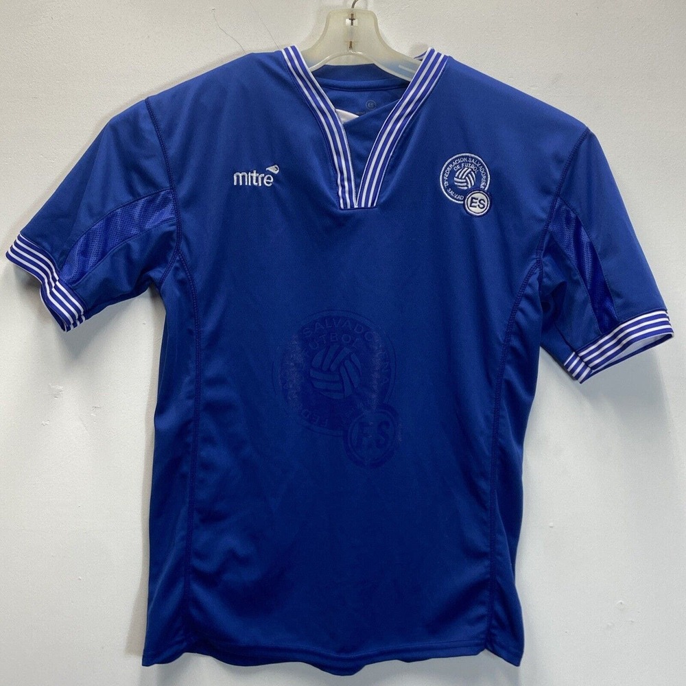 El Salvador Mitre Soccer Futbol Jersey 2015 S/S Blue Azul Size XL Extra Large